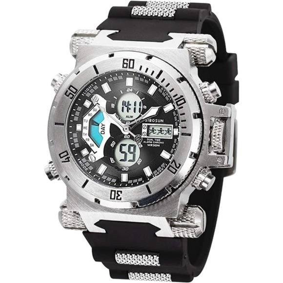 Mens Big Face LED Luxury Watch